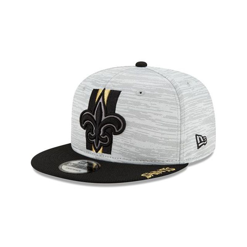 NFL New Orleans Saints Official Training 9Fifty Snapback (WXZ6254) - Black New Era Caps